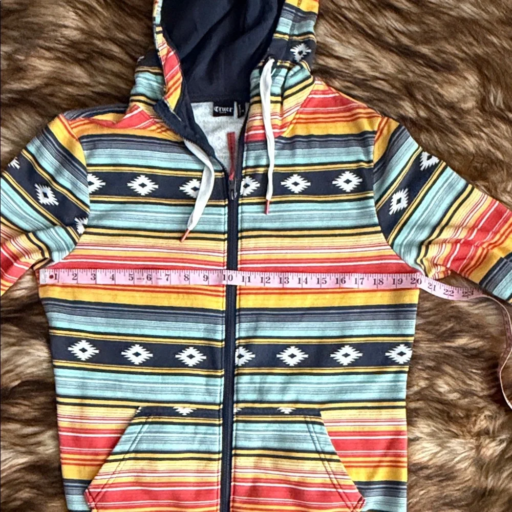 Multicolor Striped Women’s Zippered Hoodie Cruel Girl Brand - Picture 4 of 6